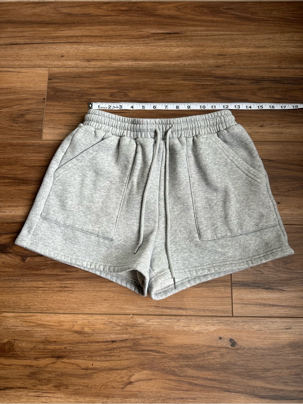 Women's Heather Gray Athletic Drawstring Shorts